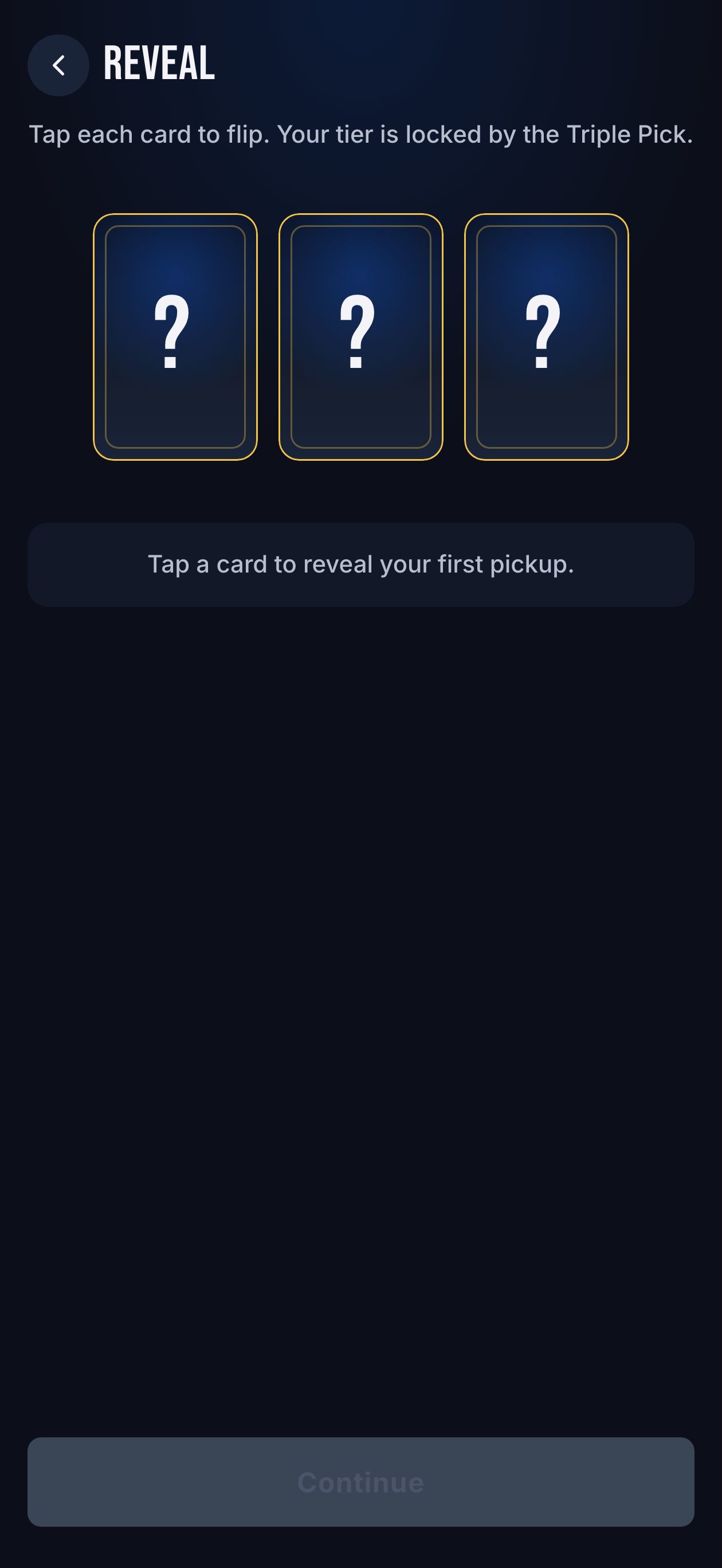 Card reveal flip animation