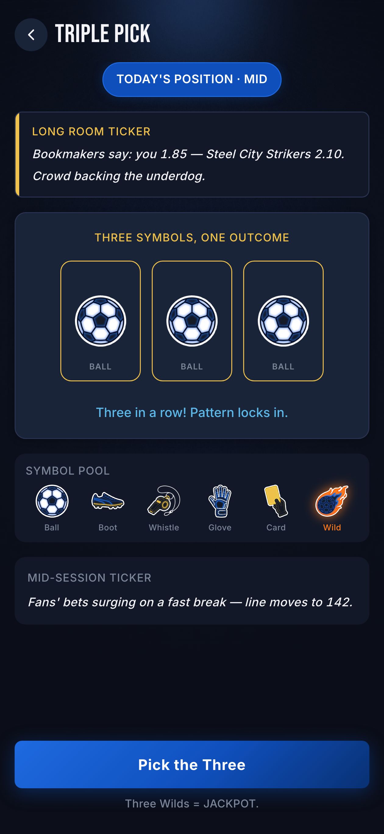 Triple Pick symbol cells
