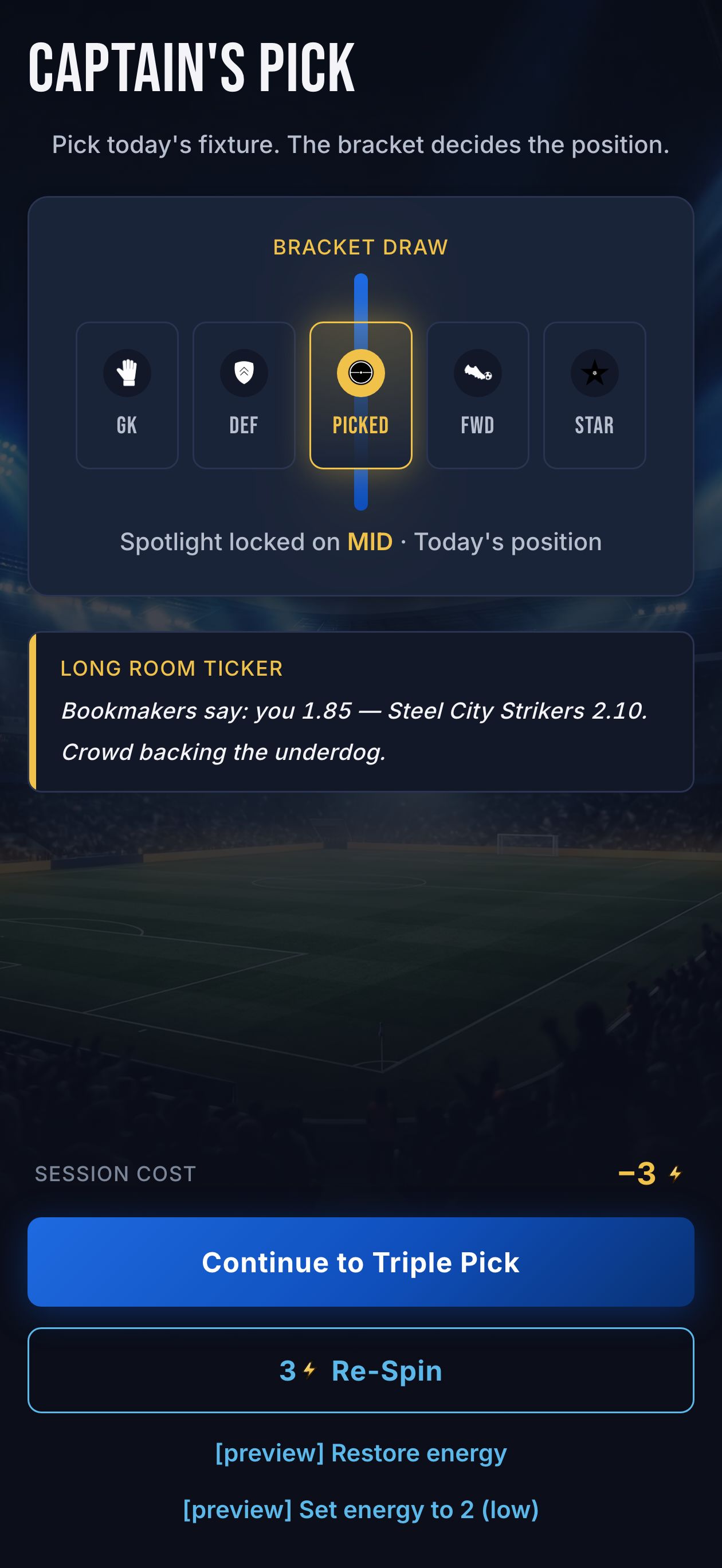 Captain's Pick spotlight wheel